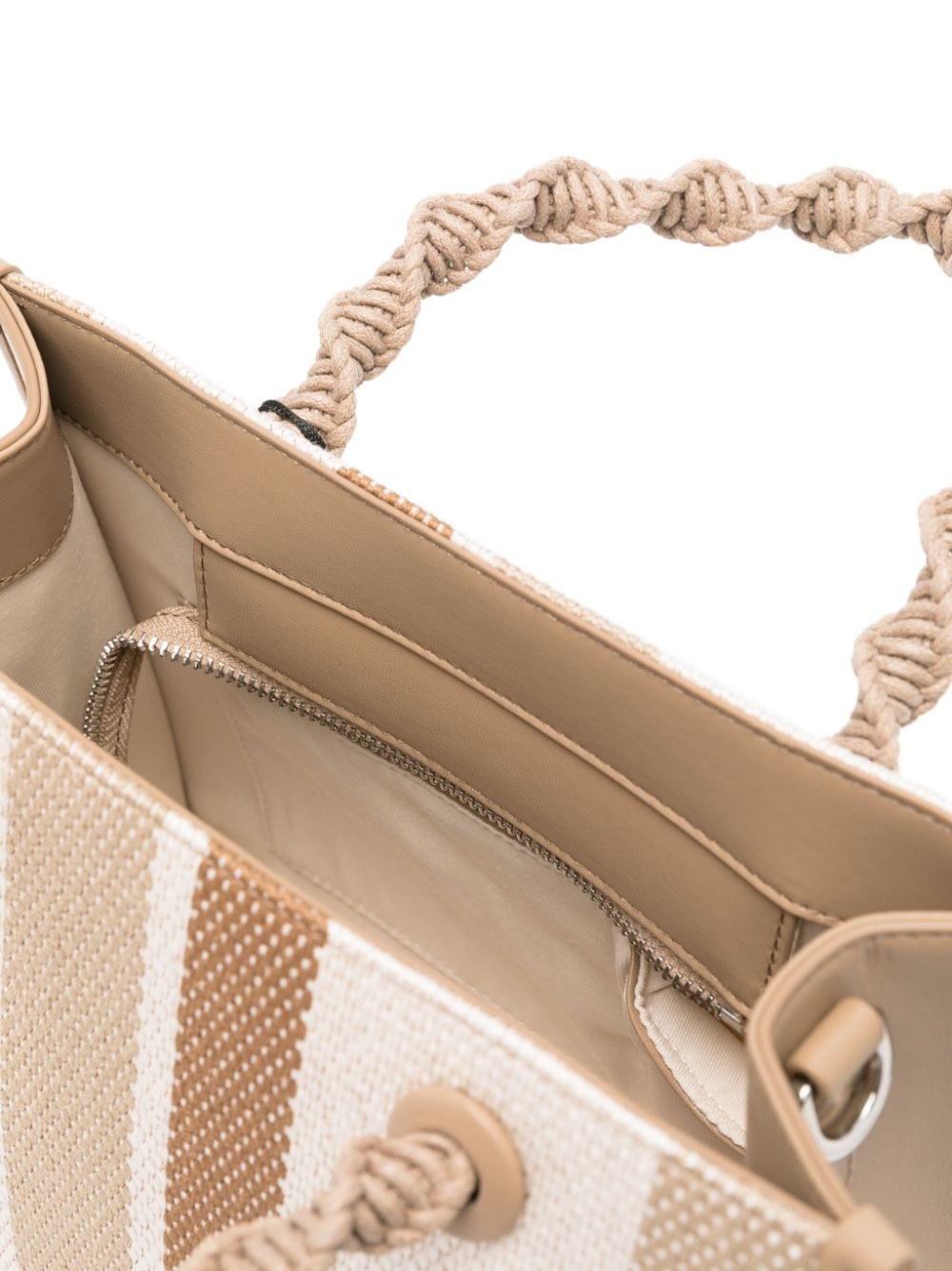 Shop Twinset Mad Tote Bag In Neutrals