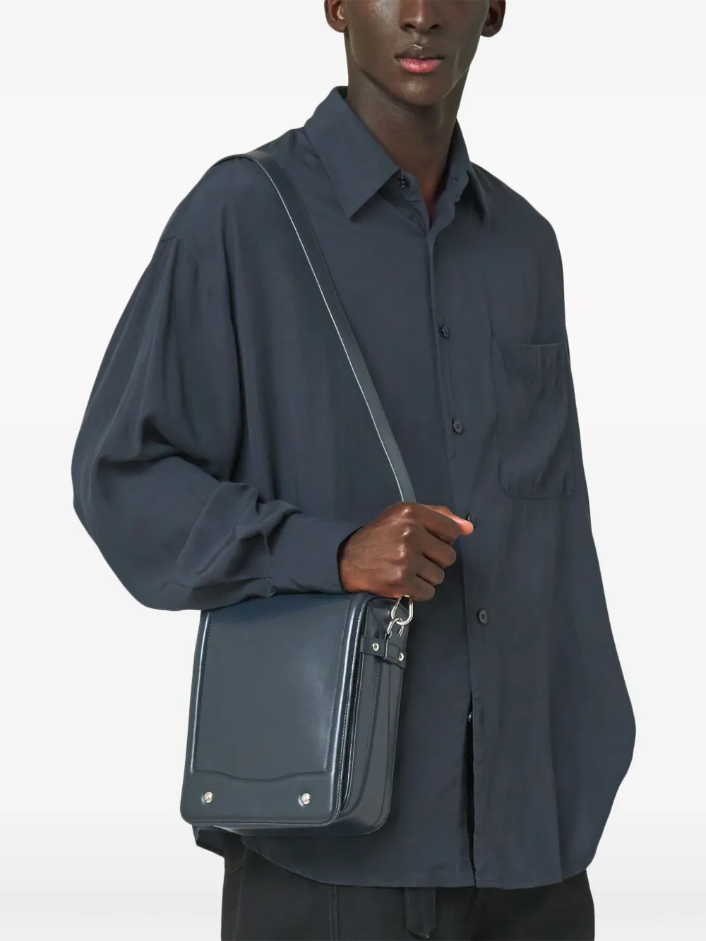 LEMAIRE Ransel leren crossbodytas Blauw