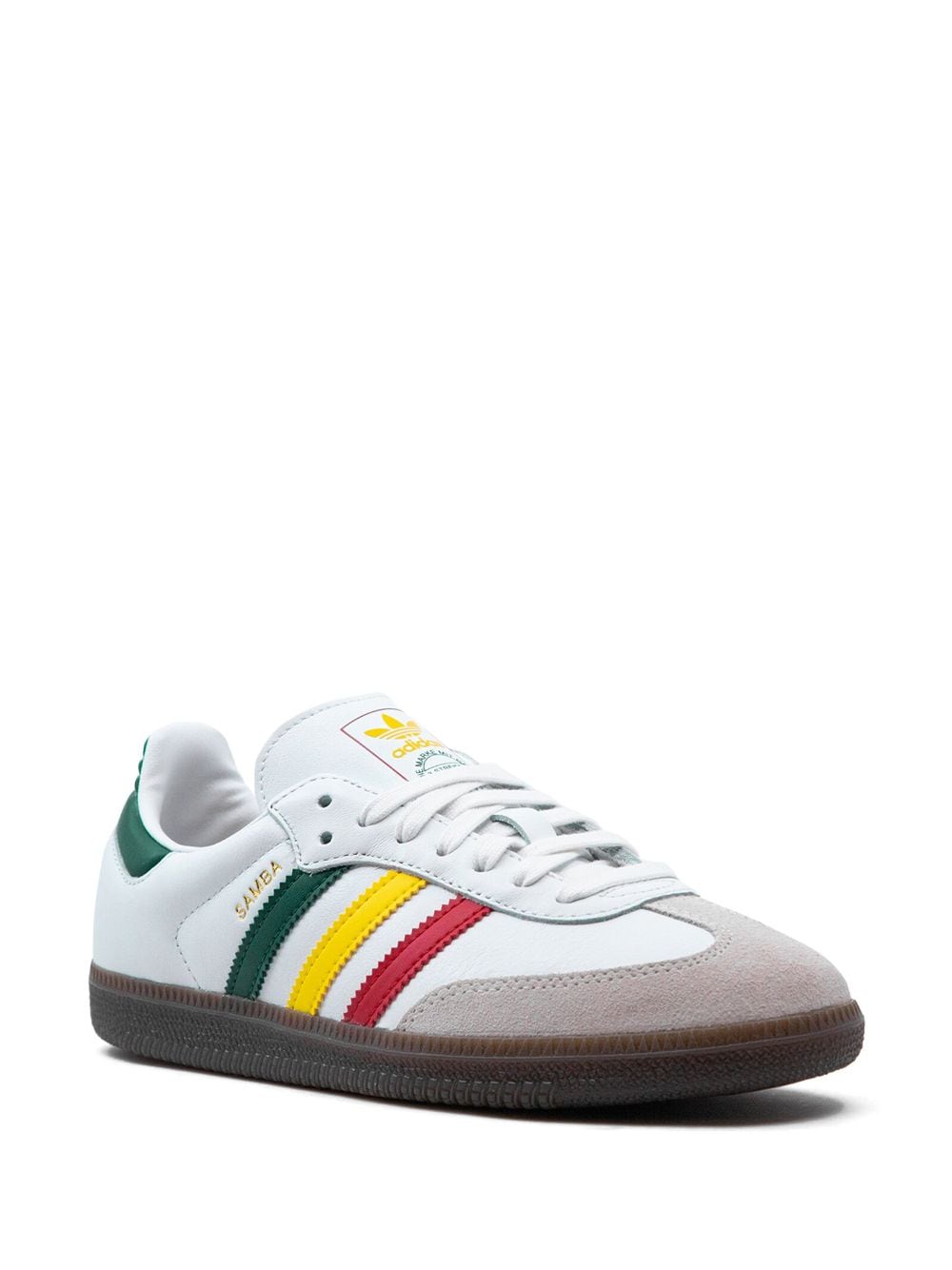 Image 2 of adidas Samba OG "Rasta Pack - White" sneakers