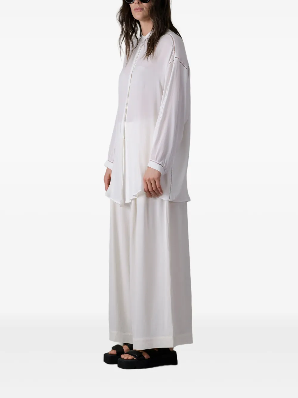 Isabel Benenato buttoned shirt - Wit