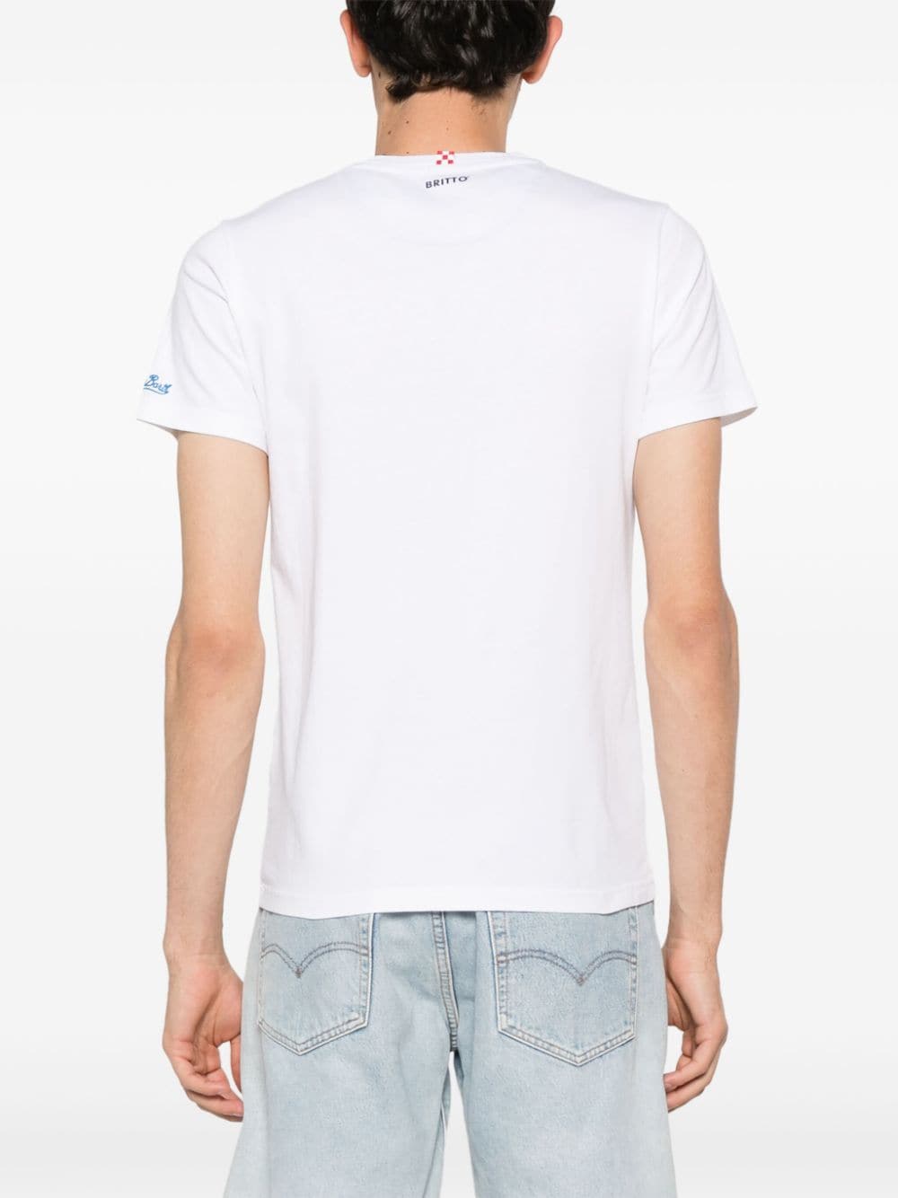 Shop Mc2 Saint Barth Ducks Heart Cotton T-shirt In White