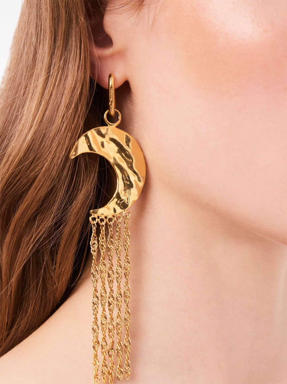 Rabanne Moon fringed drop earrings Women