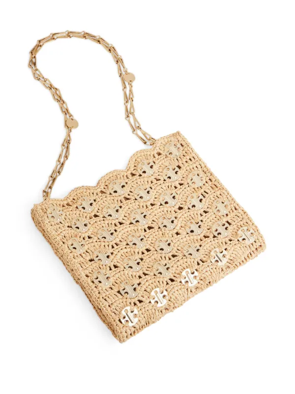 Rabanne Iconic 1969 Raffia Shoulder Bag | Neutrals | FARFETCH JO