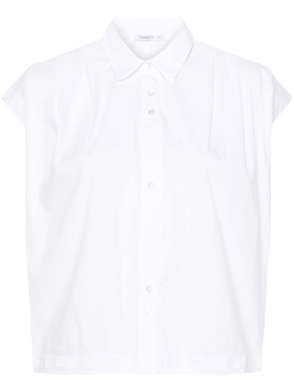 Transit Sleeveless Darted Blouse In White