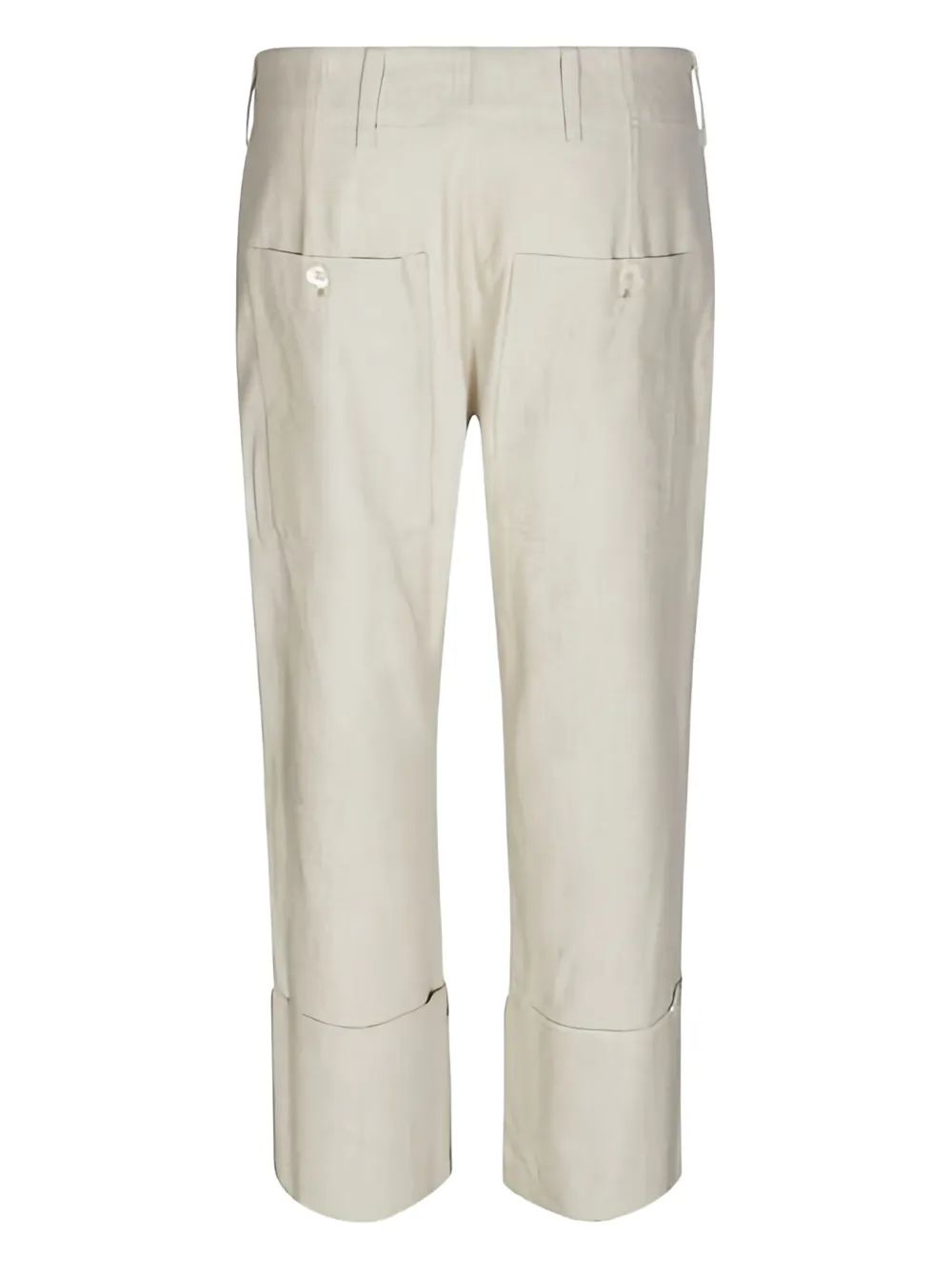 Jejia folded-cuff buttoned-pocket trousers | Straight-Leg Pants | Image 2