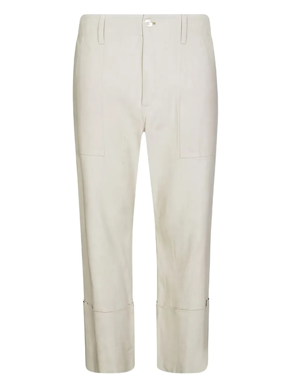 Jejia folded-cuff buttoned-pocket trousers | Neutrals | Image 1