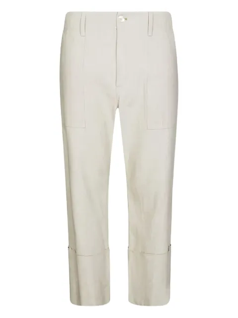 Jejia folded-cuff buttoned-pocket trousers