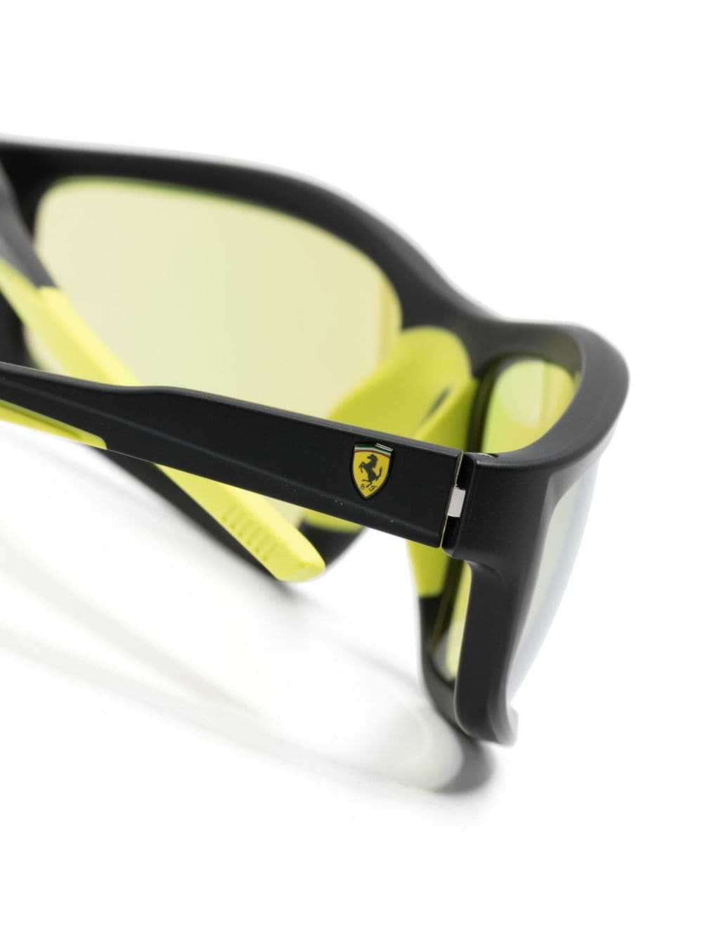 Shop Ferrari Navigator-frame Sunglasses In Yellow