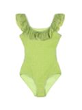 Oseree Kids lurex-detail open-back swimsuit - Green