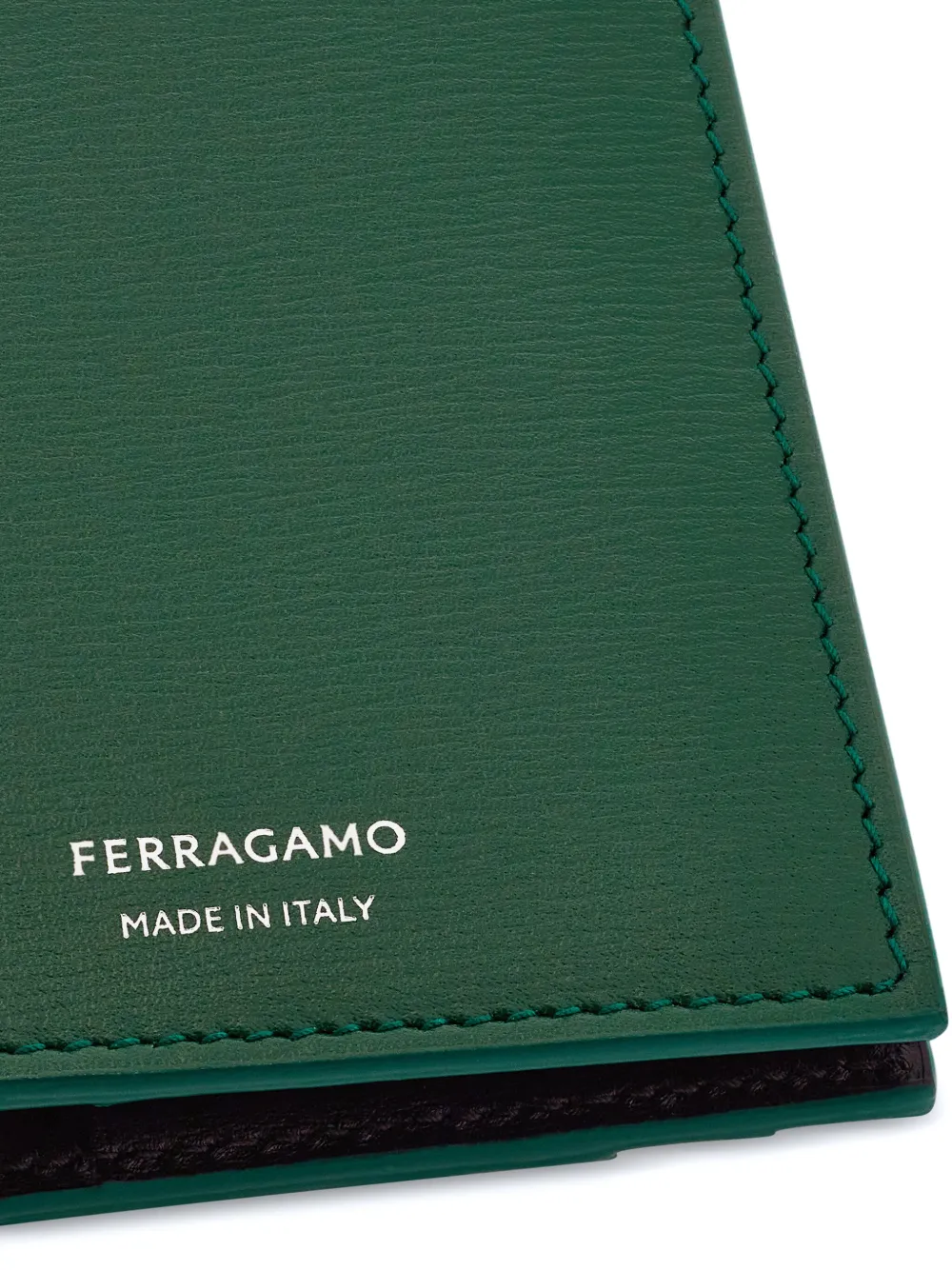 Ferragamo Pasjeshouder met logo Groen
