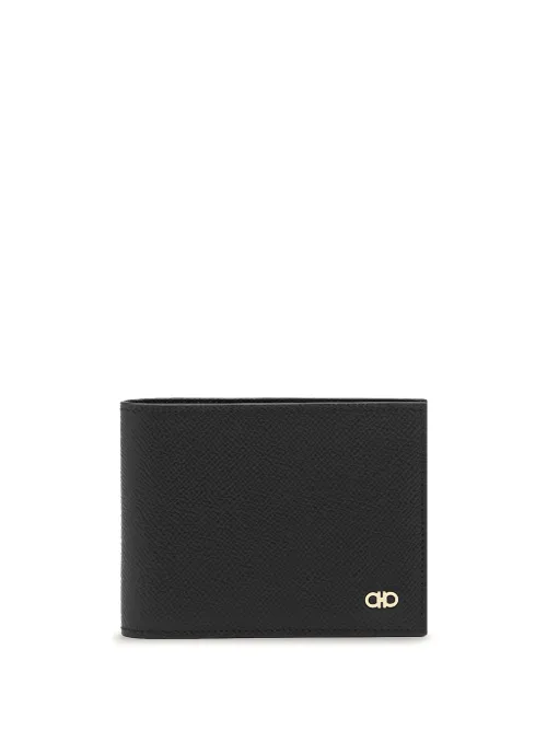 Portefeuille pliant Gancini en cuir - Ferragamo - Modalova