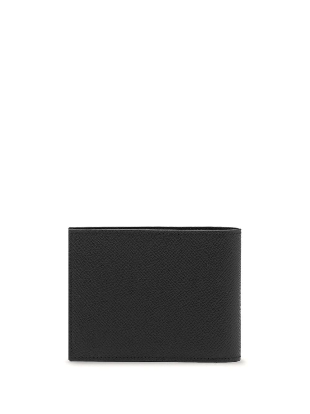 Shop Ferragamo Gancini Bi-fold Leather Wallet In Black