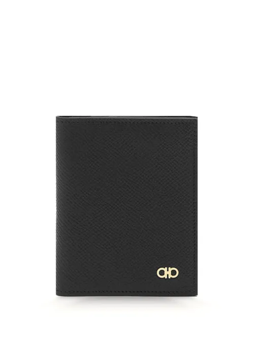 Porte-cartes en cuir à plaque Gancini - Ferragamo - Modalova
