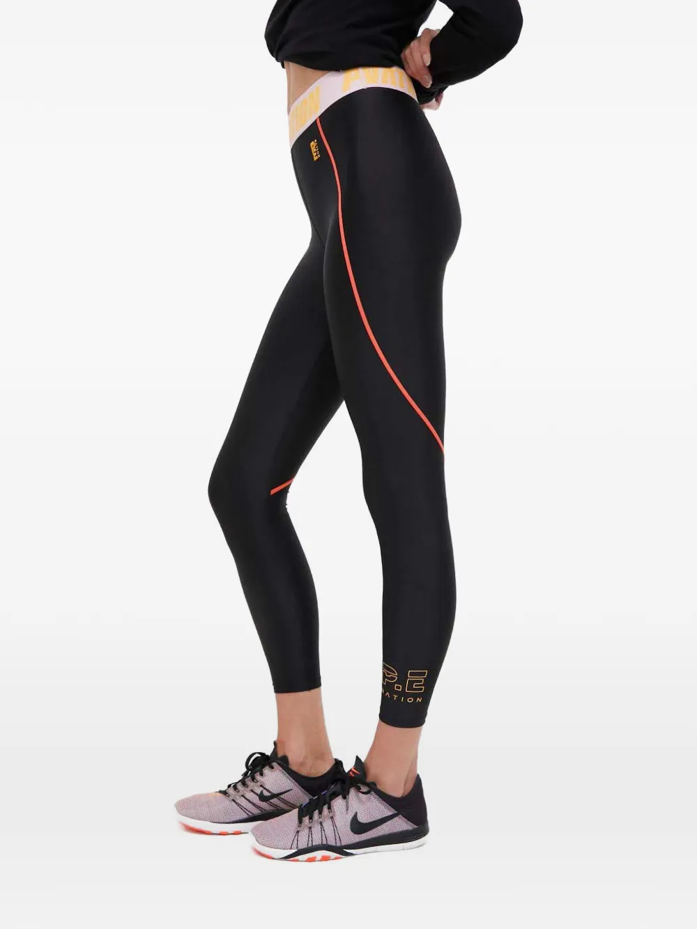  P.e Nation Logo Waistband Leggings - Black 