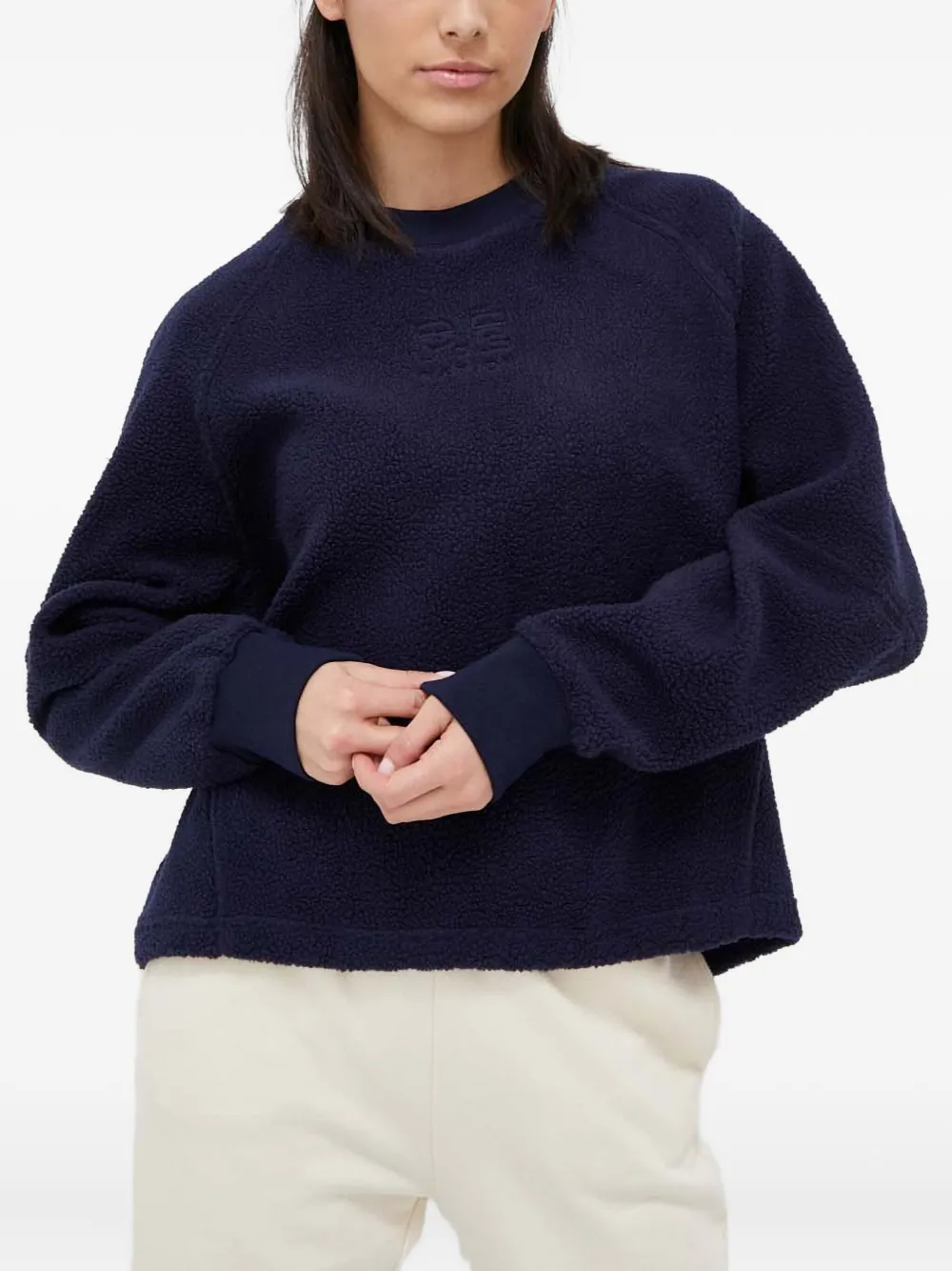 P.e Nation Embossed Crew-neck Sweatshirt In Blue