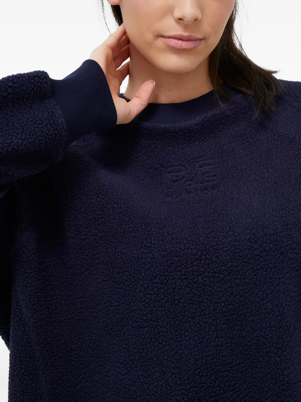 P.E Nation Sweater met ronde hals en reliëf Blauw
