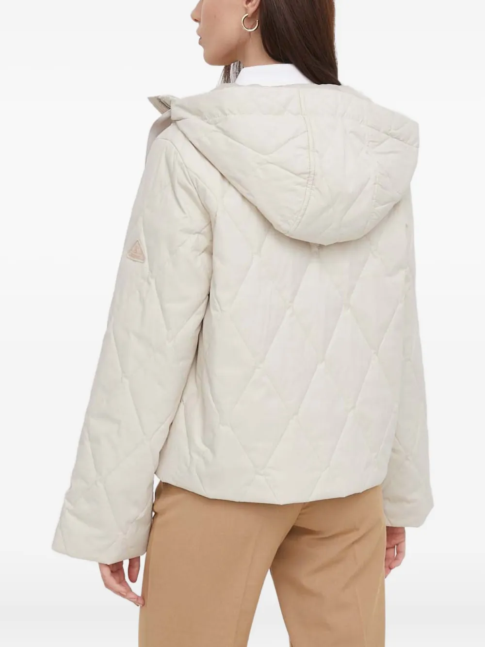 Barbour Quilted Hooded Jacket In Neutral