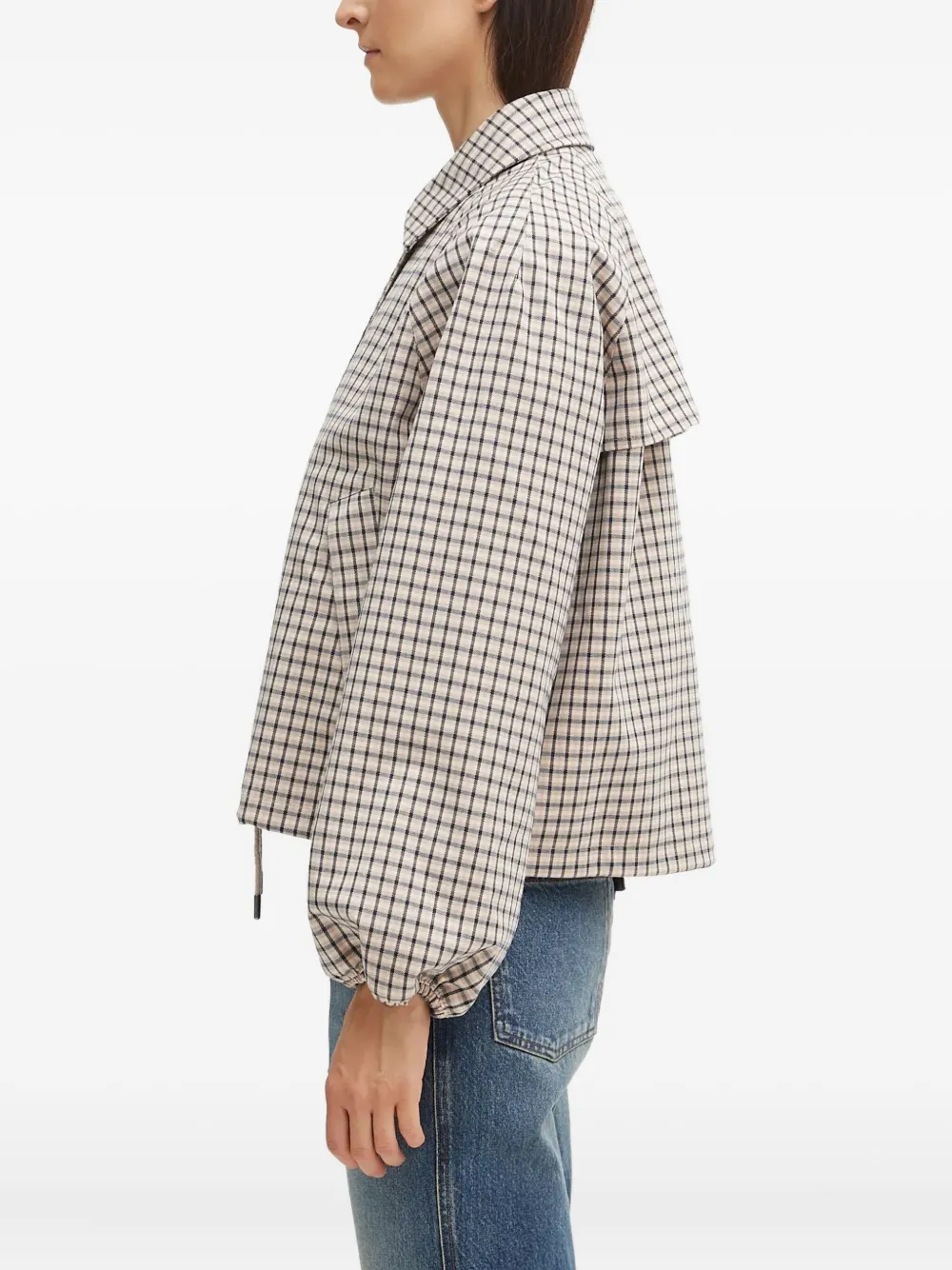 Barbour checked balloon-sleeve jacket | Oversized Jackets | Image 2