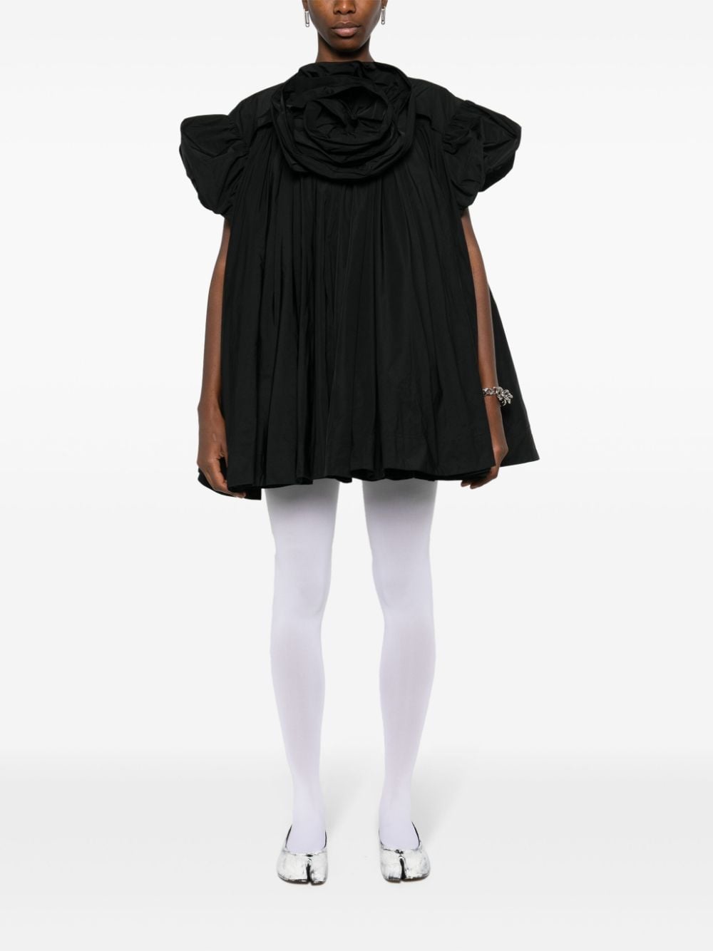 Shop Vaquera Sierra Voluminous Mini Dress In Black