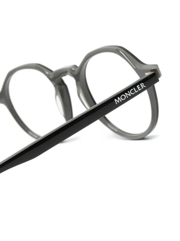 MONCLER ラウンドフレーム メガネ ブラック Moncler Eyewear ラウンド眼鏡フレーム | ブラック | FARFETCH JP
