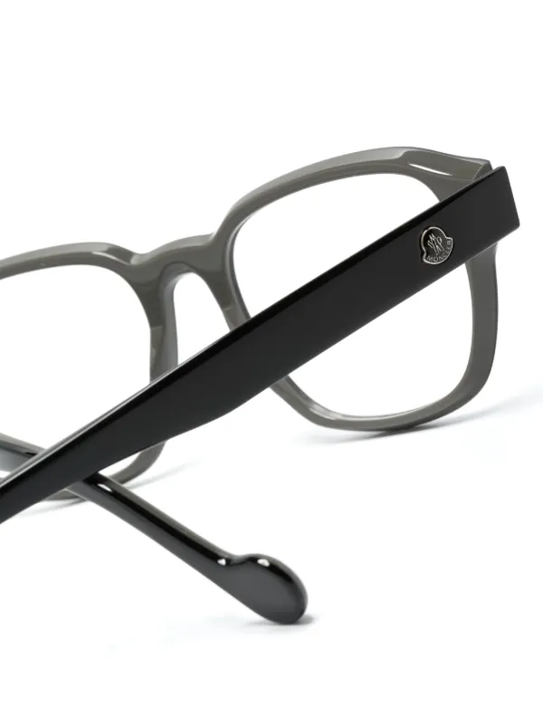 Moncler Square Eyewear Black Moncler ME2002 3001 Square Shiny Black Eyeglasses  main image 3