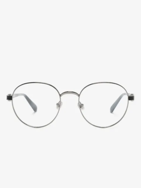 Moncler Eyewear logo-plaque oval-frame glasses