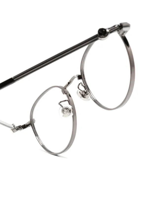 メガネ Moncler Eyewear Frame ML5159D 002 Unisex Round Moncler Eyewear round-frame Glasses | Grey | FARFETCH