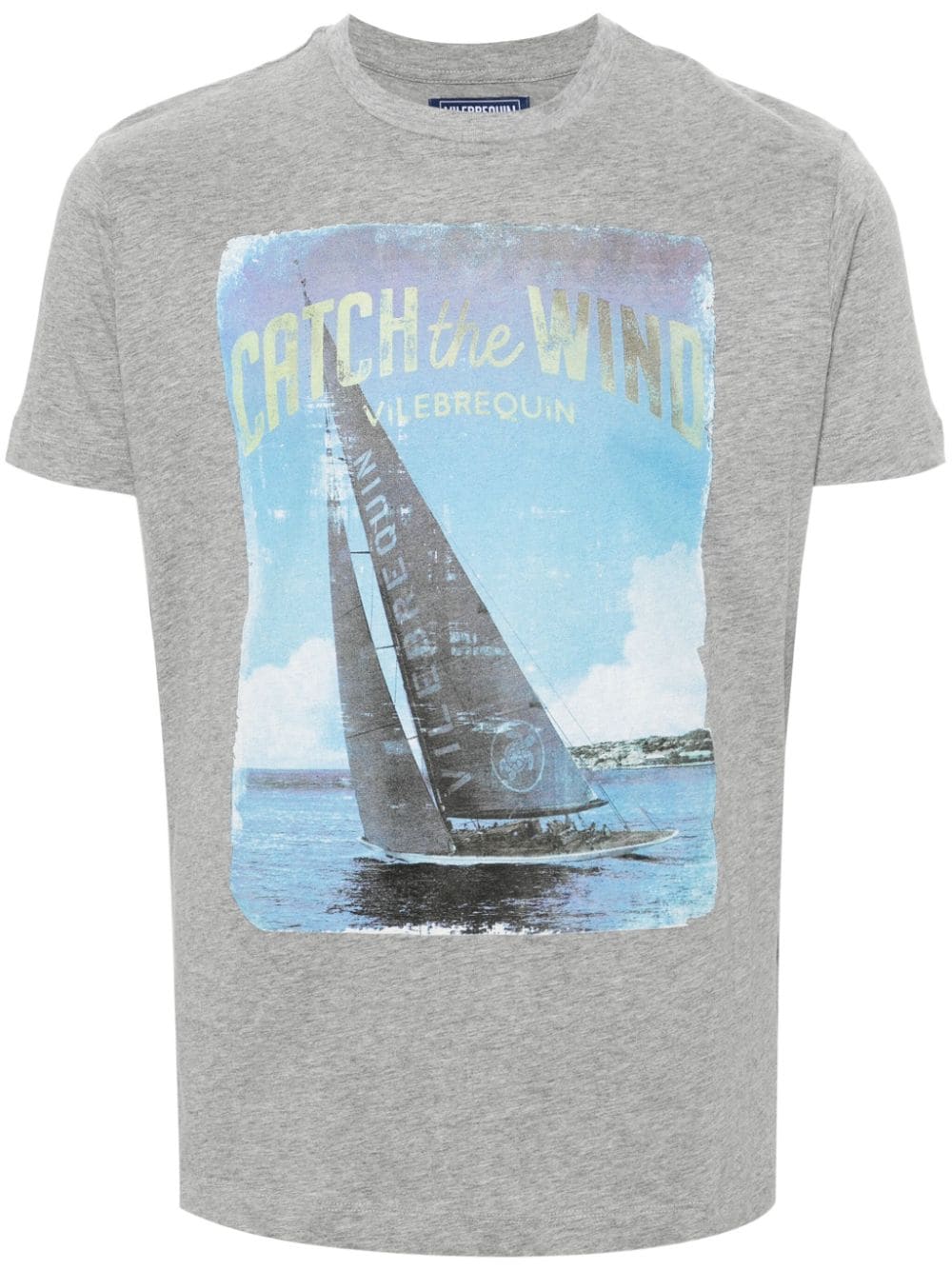 Vilebrequin Sailing Boat Cotton T-shirt In Grey