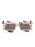 Kuboraum X20 geometric-frame sunglasses - Neutrals