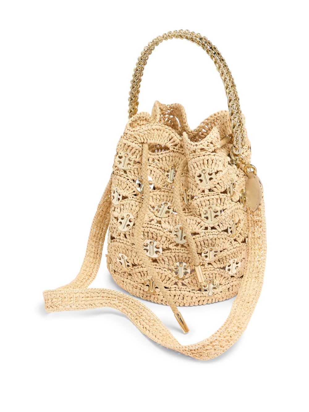 Rabanne 1969 Raphia Wave Paco bucket bag Women