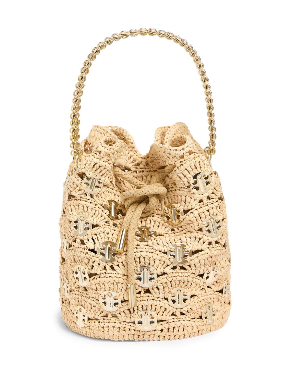 Rabanne 1969 Raphia Wave Paco bucket bag Women