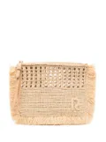 Rabanne Raphia clutch bag - Neutrals