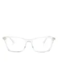 Swarovski crystal-embellished square-frame glasses - White