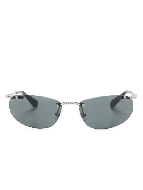 Swarovski Eyewear crystal-embellished oval-frame sunglasses