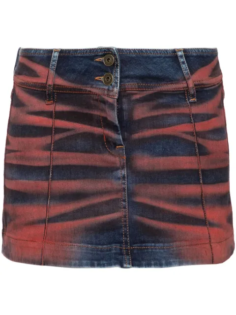 KNWLS Harley creased denim miniskirt