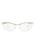 Swarovski crystal-embellished cat-eye glasses - Gold