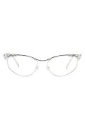 Swarovski crystal-embellished cat-eye frame glasses - Silver