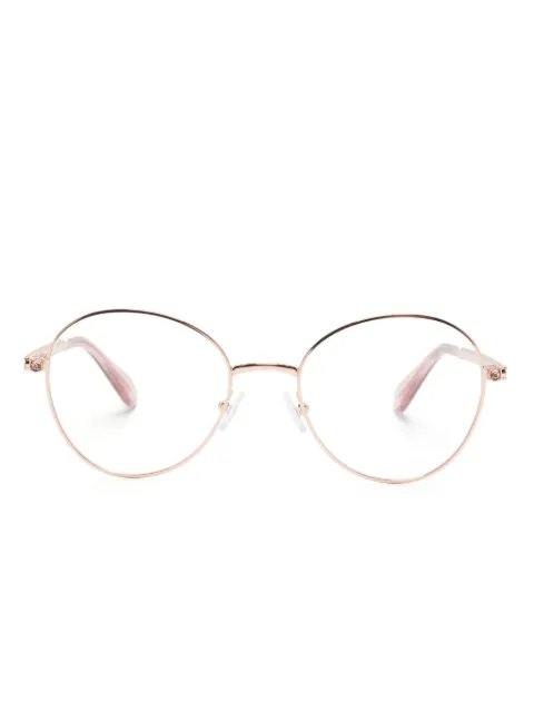 Swarovski crystal-embellished round-frame glasses