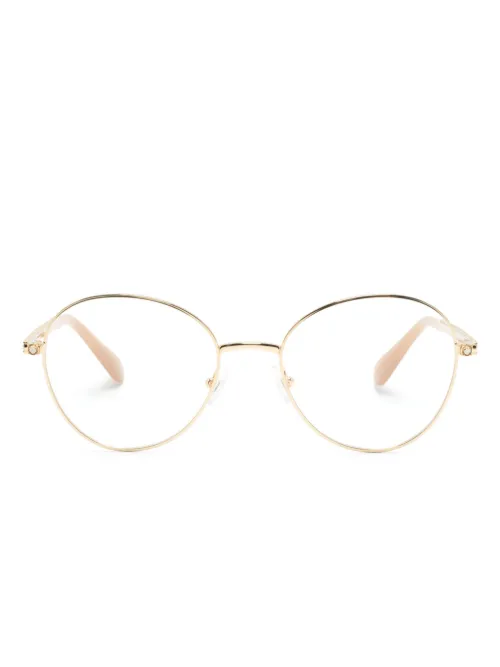 Lunettes de vue ronde à ornement en cristal - Swarovski - Modalova