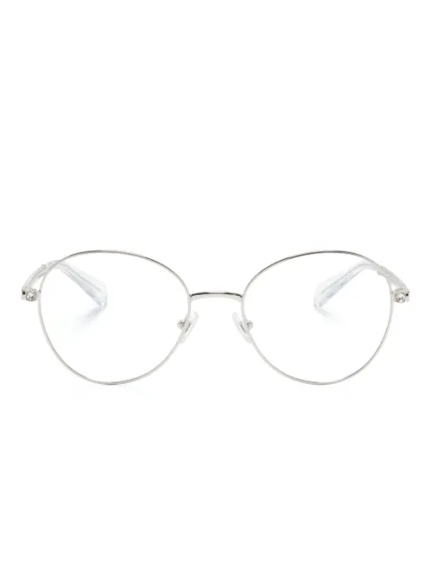 Swarovski crystal-embellished  round-frame glasses