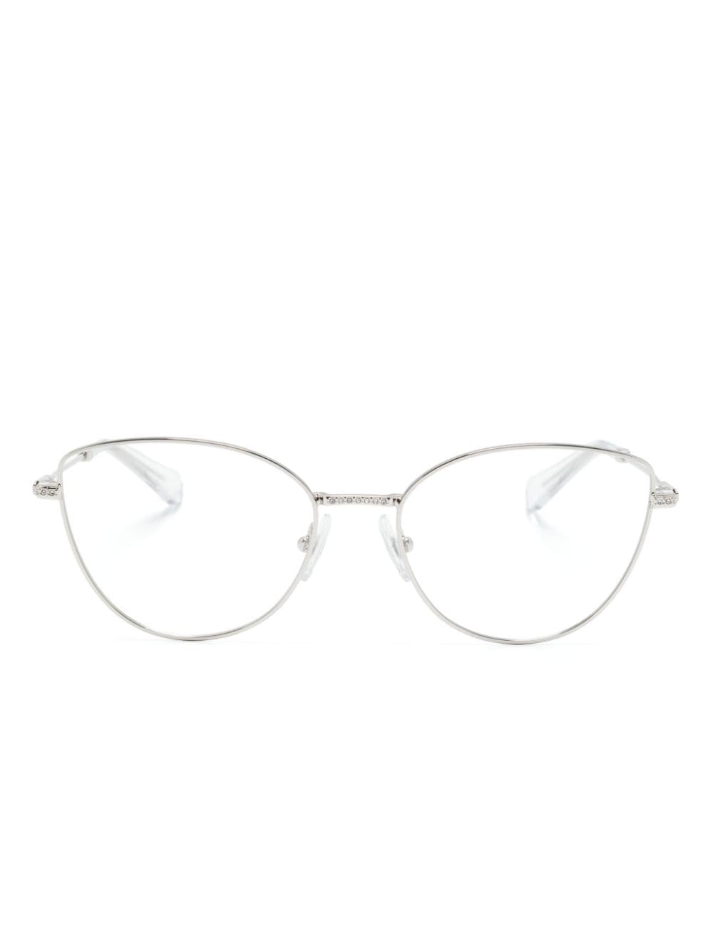 Swarovski Cat-eye Frame Glasses In Silver