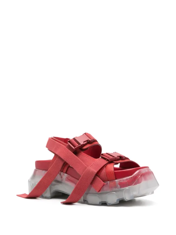 【Rick Owens】Tractor サンダル Rick Owens Tractor サンダル | レッド | FARFETCH JP
