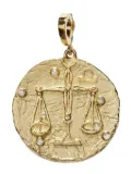 Azlee 18kt yellow gold large Of The Stars Libra pendant charm