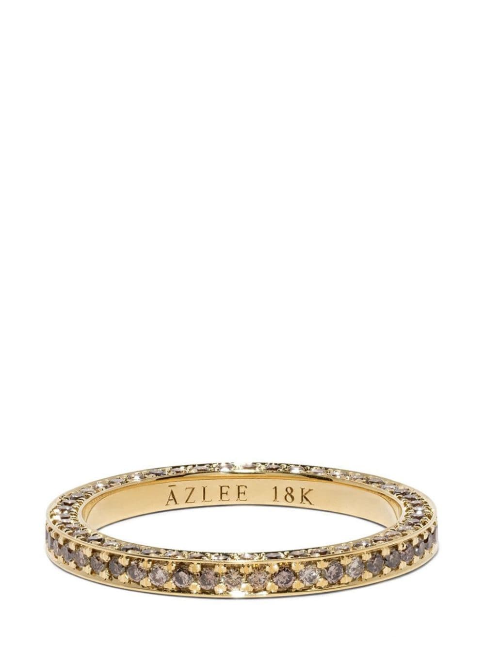 Azlee 18kt Yellow Gold All Over Eternity Diamond Ring