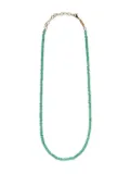 Azlee 18kt yellow gold small Emerald beaded necklace