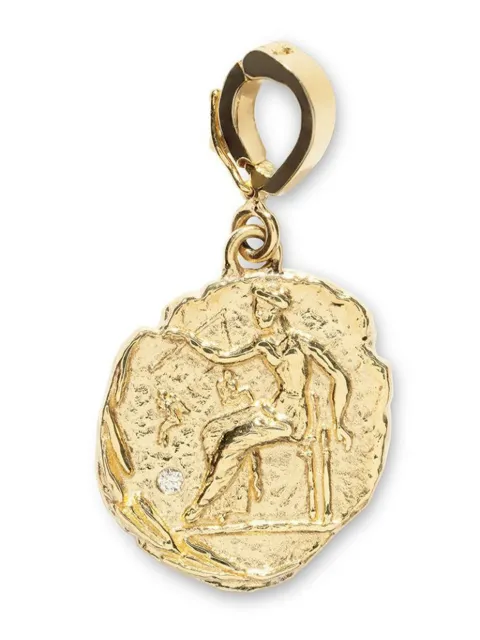 Azlee dije Aphrodite pequeño en oro amarillo de 18kt con diamante