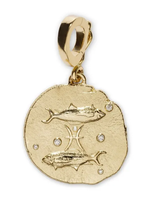 Petit pendentif Of The Stars Pisces en 18ct - Azlee - Modalova