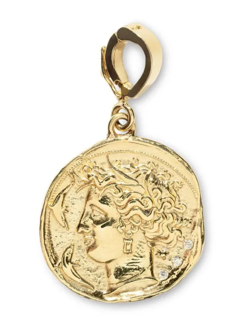 Azlee dije Goddess pequeño en oro amarillo de 18kt con diamantes