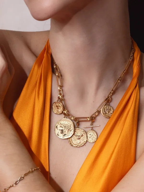 Coin long necklace on sale