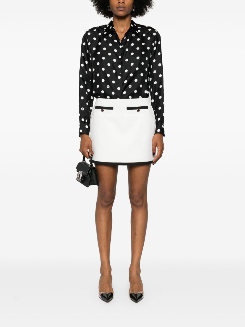 Gucci tweed mini skirt - Wit